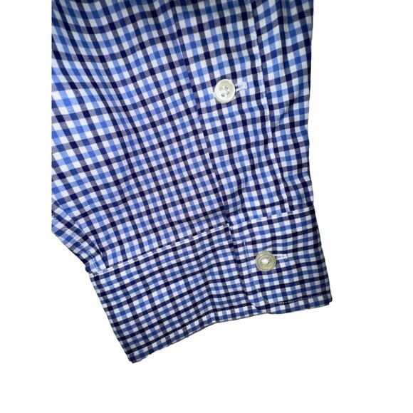 Ralph Lauren Blue White Checkered Button Down Shirt Cotton Mens Large Preppy - Picture 4 of 7